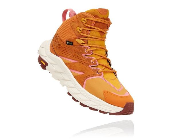 HOKA ONE ONE Anacapa Mid GORE-TEX for Women Desert Sun / Golden Yellow - Click Image to Close