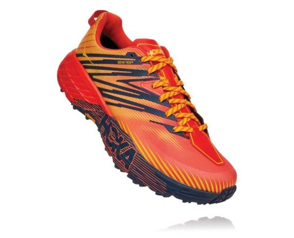 HOKA ONE ONE Speedgoat 4 GORE-TEX for Men Mandarin Red / Gold Fusion