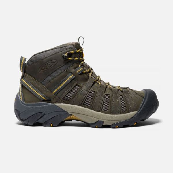 Keen Shoes | Men's Voyageur Mid-Raven/Tawny Olive - Click Image to Close