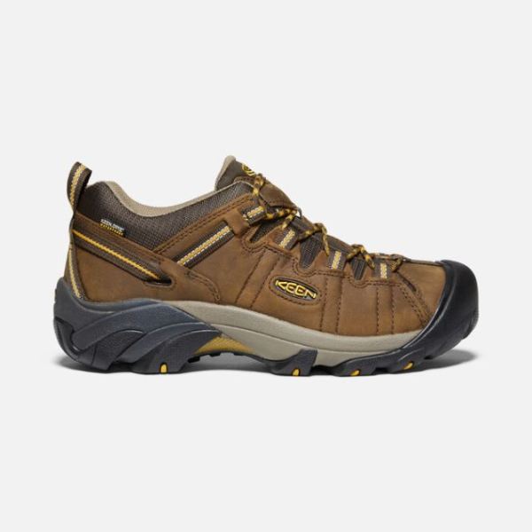 Keen Shoes | Men's Targhee II Waterproof Wide-Cascade Brown/Golden Yellow