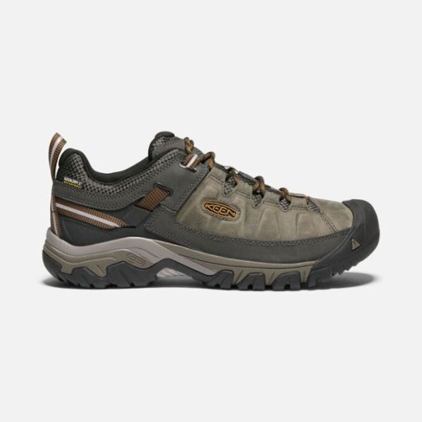 Keen Shoes | Men's Targhee III Waterproof-BLACK OLIVE/GOLDEN BROWN