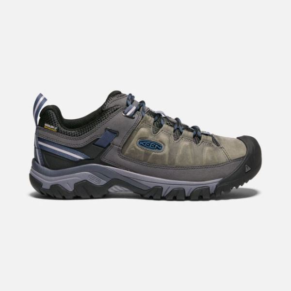 Keen Shoes | Men's Targhee III Waterproof-STEEL GREY/CAPTAIN'S BLUE - Click Image to Close