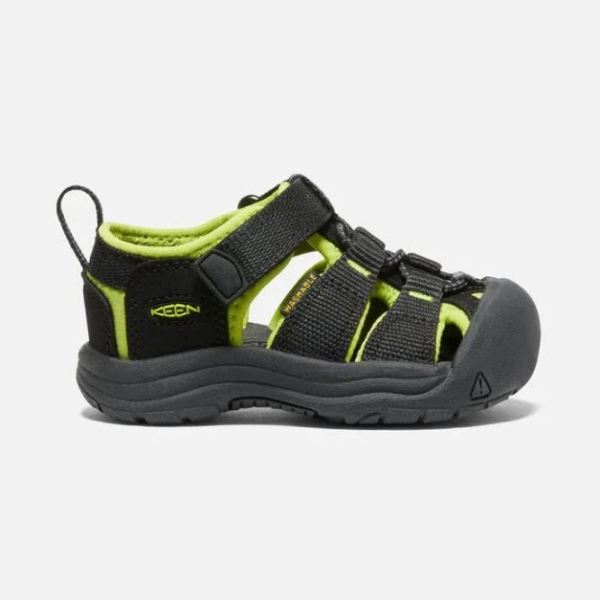 Keen Shoes | Toddlers' Newport H2-BLACK/LIME GREEN - Click Image to Close