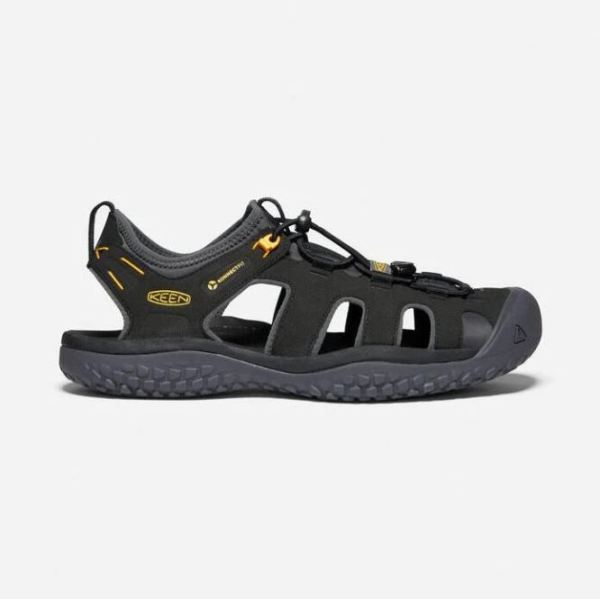 Keen Shoes | Men's SOLR Sandal-Black/Gold - Click Image to Close