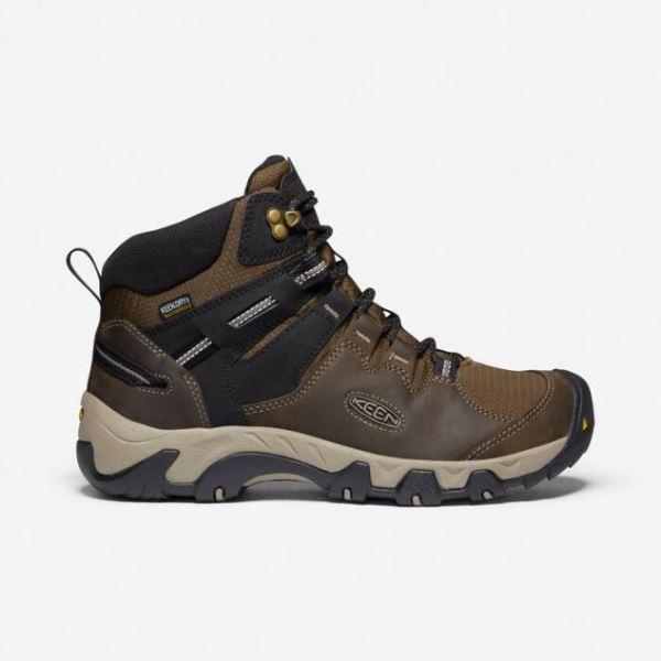 Keen Shoes | Men's Steens Leather Waterproof Boot-Canteen/Black