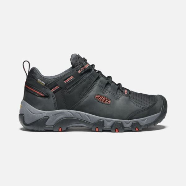 Keen Shoes | Men's Steens Waterproof Shoe-Black/Bossa Nova - Click Image to Close