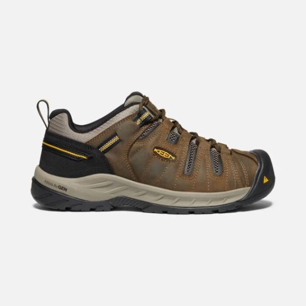 Keen Shoes | Men's Flint II (Soft Toe)-Cascade Brown/Golden Rod