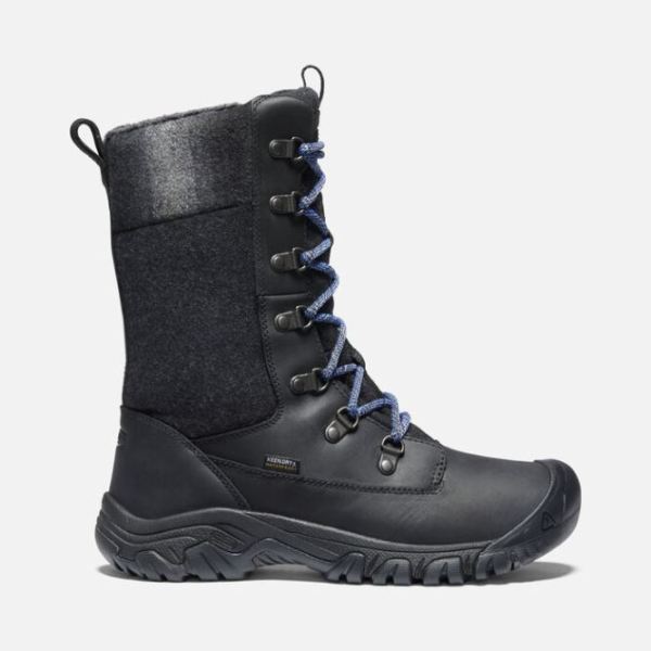 Keen Shoes | Women's Greta Tall Waterproof Boot-Black/Black