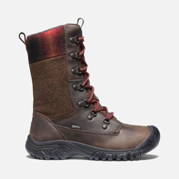 Keen Shoes | Women's Greta Tall Waterproof Boot-Chestnut/Mulch