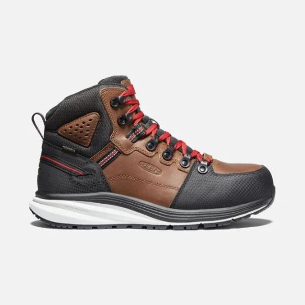 Keen Shoes | Men's Red Hook Waterproof Boot (Carbon-Fiber Toe)-Tobacco/Black - Click Image to Close