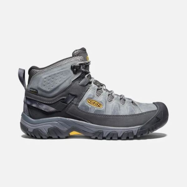 Keen Shoes | Men's Targhee III Waterproof Mid-Drizzle/KEEN Yellow - Click Image to Close