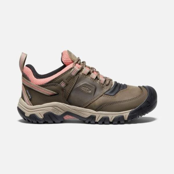 Keen Shoes | Women's Ridge Flex Waterproof-Timberwolf/Brick Dust