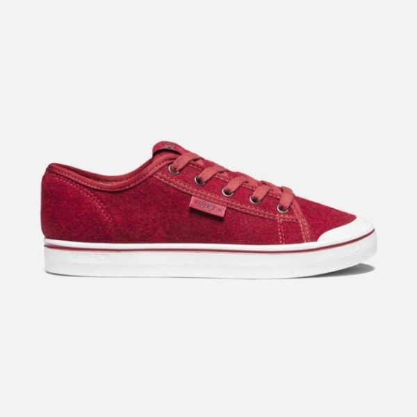 Keen Shoes | Women's Elsa Lite Felt Sneaker-Red Felt/Vapor - Click Image to Close