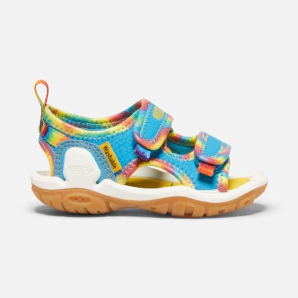 Keen Shoes | Toddlers' Knotch Creek Open-Toe Sandal-Tie Dye/Vivid Blue - Click Image to Close