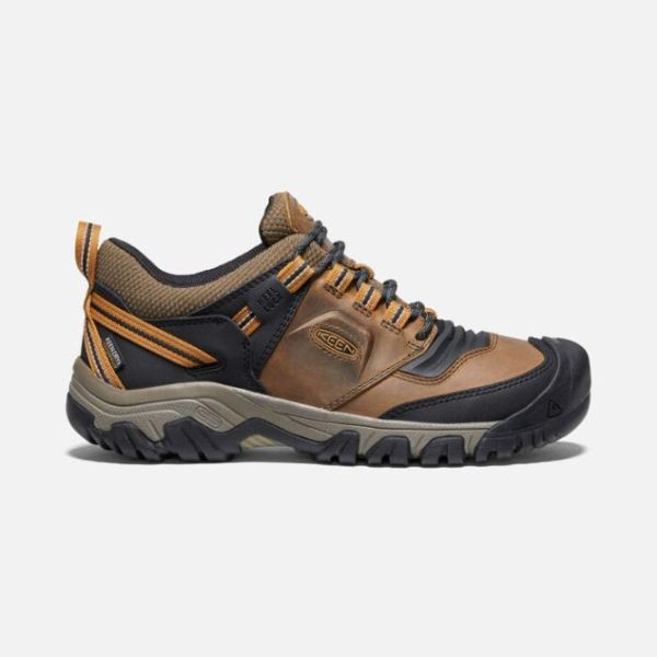 Keen Shoes | Men's Ridge Flex Waterproof-Bison/Golden Brown - Click Image to Close