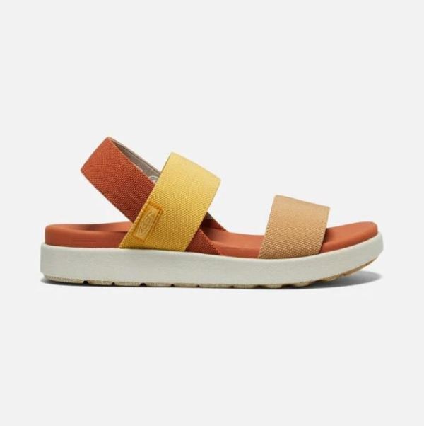 Keen Shoes | Women's Elle Backstrap Sandal-Fossil Orange/Silver Birch