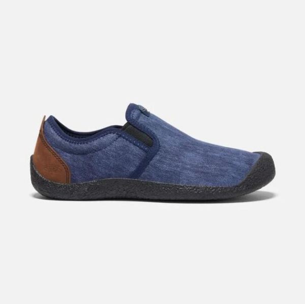 Keen Shoes | Men's Howser Canvas Slip-On-Black Iris/Bison - Click Image to Close