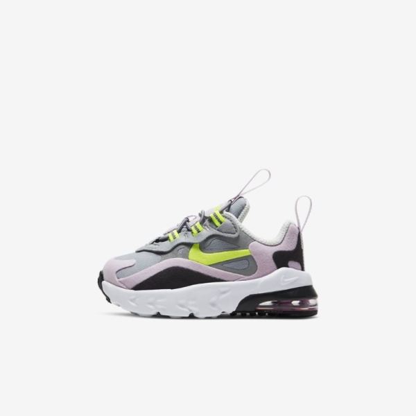 Kids Nike Air Max 270 RT | Particle Grey / Iced Lilac / Off Noir / Lemon Venom - Click Image to Close