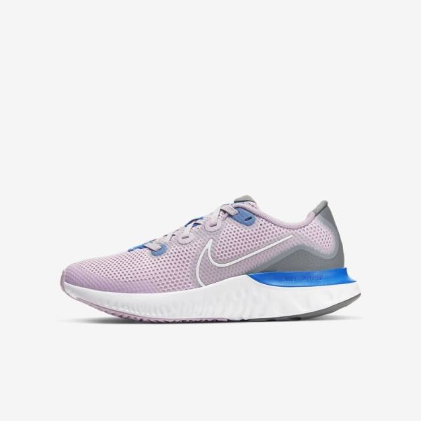 Kids Nike Renew Run | Iced Lilac / Smoke Grey / Light Smoke Grey / White - Click Image to Close