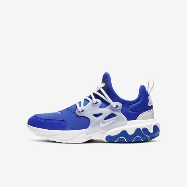 Kids Nike React Presto | Hyper Royal / Black / Volt / White