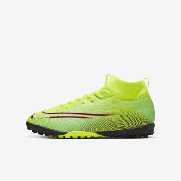 Kids Nike Jr. Mercurial Superfly 7 Academy MDS TF | Lemon Venom / Aurora / Black