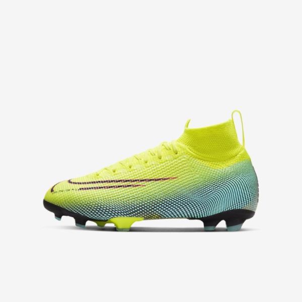 Kids Nike Jr. Mercurial Superfly 7 Elite MDS FG | Lemon Venom / Aurora / Black