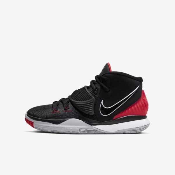 Kyrie 6 | Black / University Red / White / Black - Click Image to Close