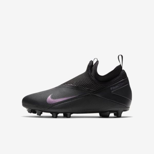 Kids Nike Jr. Phantom Vision 2 Academy Dynamic Fit MG | Black / Black