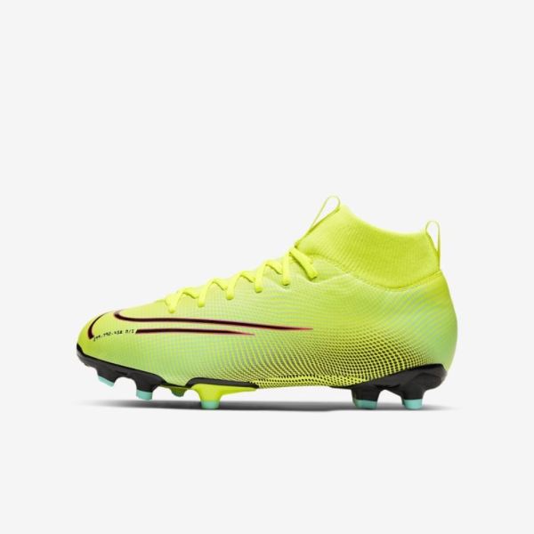 Kids Nike Jr. Mercurial Superfly 7 Academy MDS MG | Lemon Venom / Aurora / Black