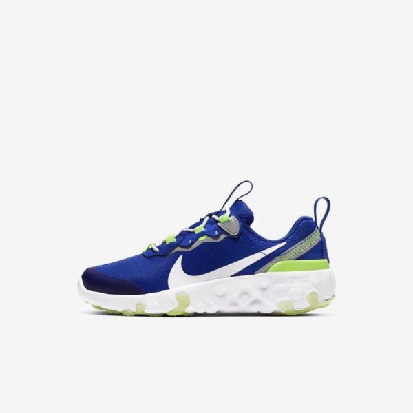 Kids Nike Renew Element 55 | Hyper Blue / Ghost Green / Light Smoke Grey / White - Click Image to Close