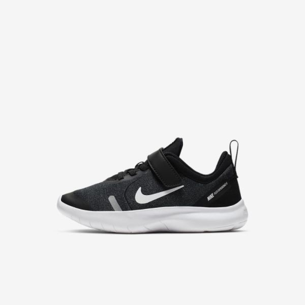 Kids Nike Flex Experience RN 8 | Black / Cool Grey / Reflect Silver / White - Click Image to Close