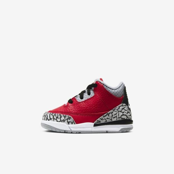 Jordan 3 Retro SE | Fire Red / Cement Grey / Black / Fire Red - Click Image to Close