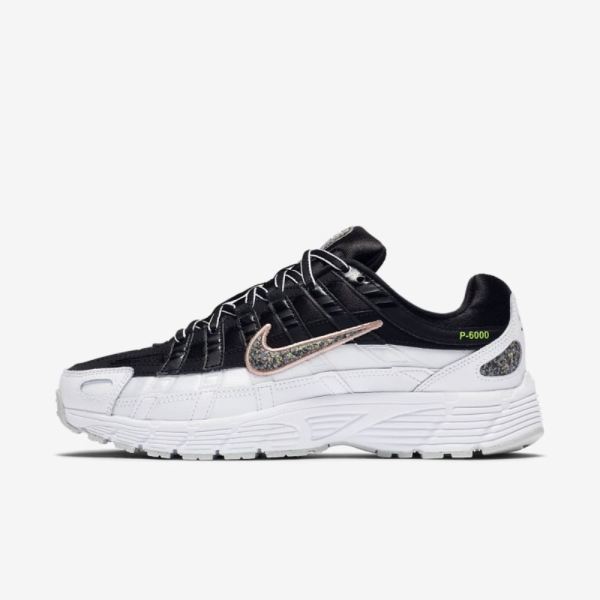 Kids Nike P-6000 SE | Black / White / Coral Stardust / Multi-Colour - Click Image to Close