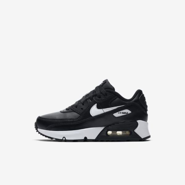 Kids Nike Air Max 90 | Black / Black / White