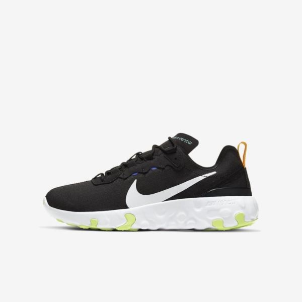 Kids Nike Renew Element 55 | Black / Laser Orange / Aurora / White