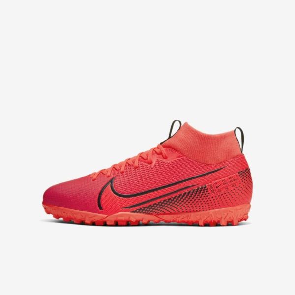 Kids Nike Jr. Mercurial Superfly 7 Academy TF | Laser Crimson / Laser Crimson / Black