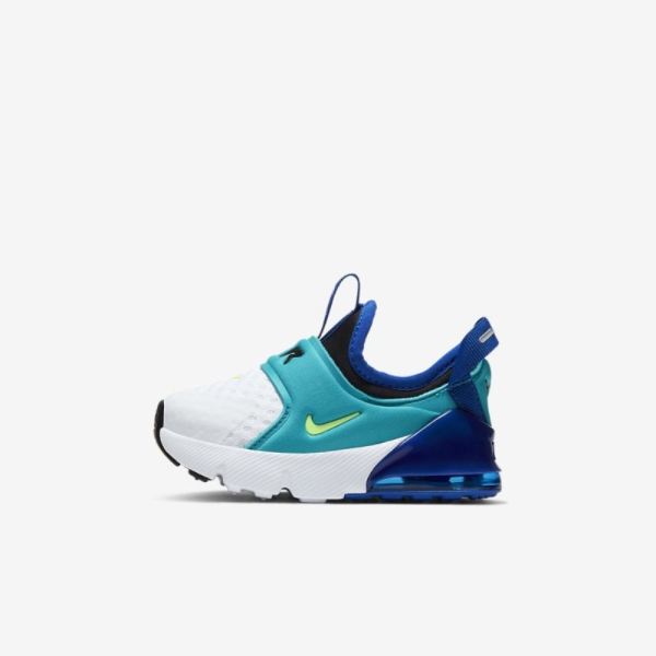 Kids Nike Air Max 270 Extreme | White / Oracle Aqua / Hyper Blue / Ghost Green - Click Image to Close