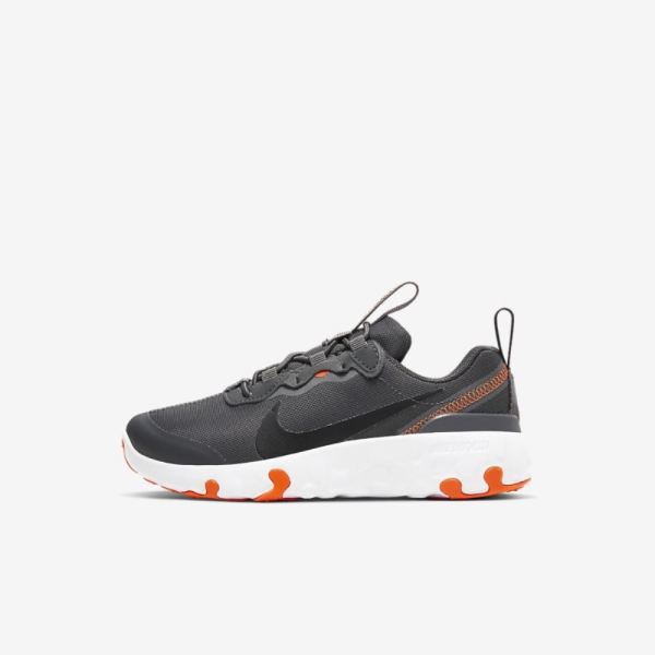 Kids Nike Renew Element 55 | Iron Grey / Total Orange / White / Black