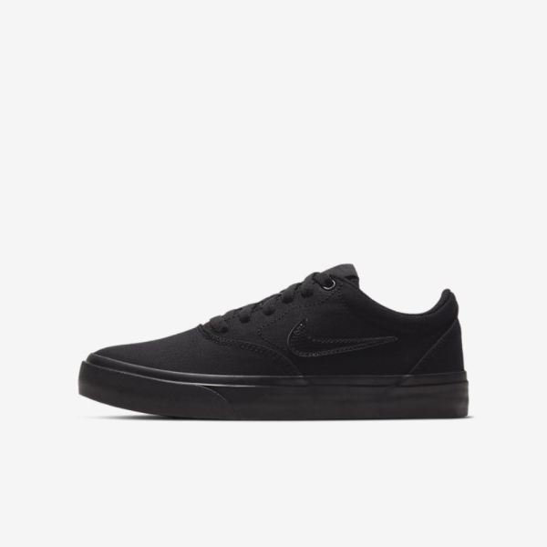 Kids Nike SB Charge Canvas | Black / Black / Black