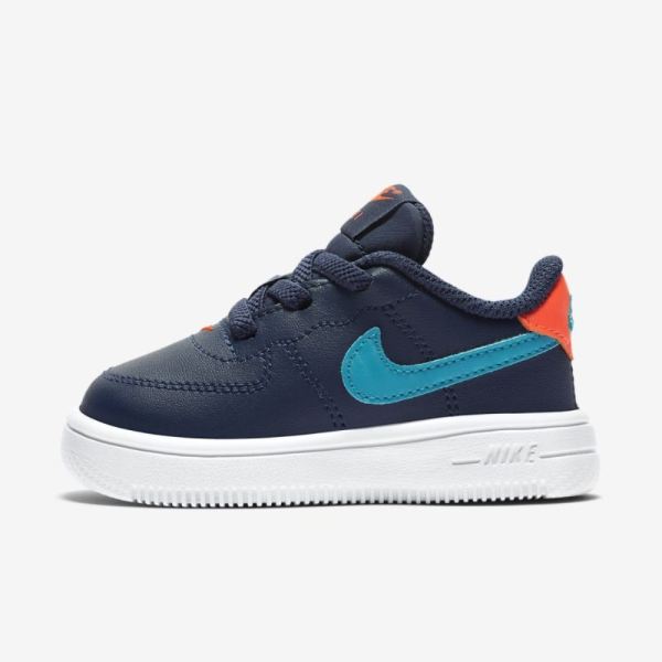 Kids Nike Force 1 '18 | Midnight Navy / Hyper Crimson / White / Laser Blue - Click Image to Close