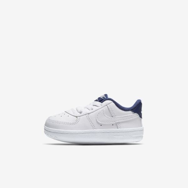 Kids Nike Force 1 Cot | White / Deep Royal Blue / White