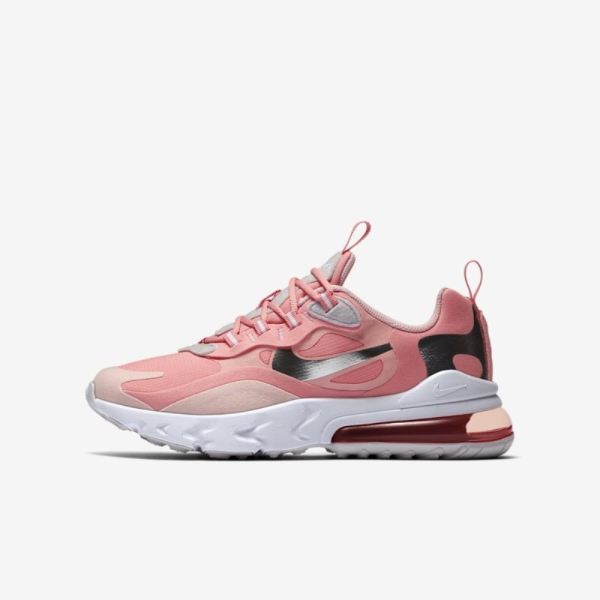 Kids Nike Air Max 270 React | Bleached Coral / White / Echo Pink / White