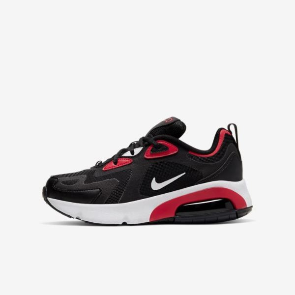 Kids Nike Air Max 200 | Black / University Red / White