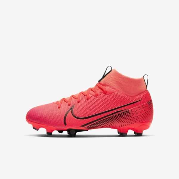 Kids Nike Jr. Mercurial Superfly 7 Academy MG | Laser Crimson / Laser Crimson / Black - Click Image to Close