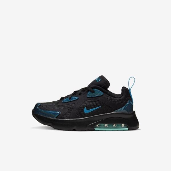 Kids Nike Air Max 200 | Black / Aurora / White / Blue Hero - Click Image to Close