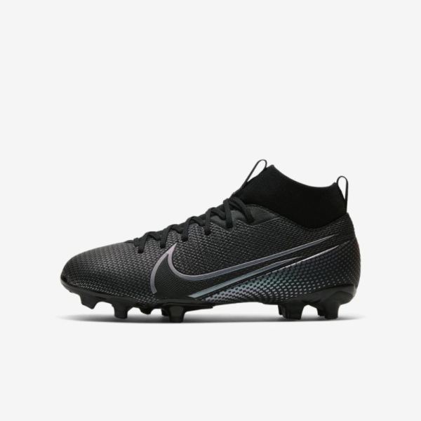 Kids Nike Jr. Mercurial Superfly 7 Academy MG | Black / Black - Click Image to Close