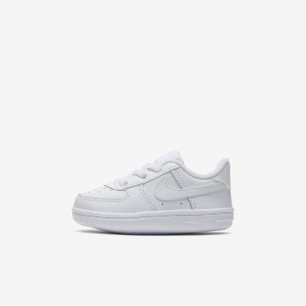 Kids Nike Force 1 Cot | White / White / White - Click Image to Close