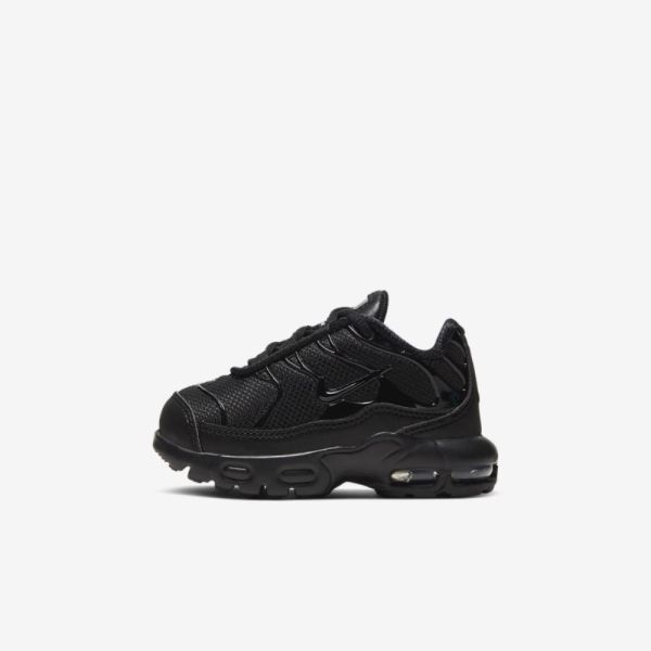 Kids Nike Air Max Plus | Black / Black / Black - Click Image to Close