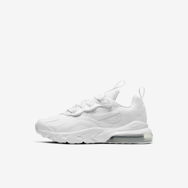 Kids Nike Air Max 270 RT | White / Metallic Silver / White / White - Click Image to Close