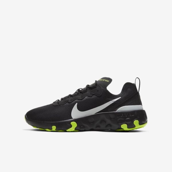 Kids Nike Renew 55 | Black / Volt / Iron Grey / Light Smoke Grey